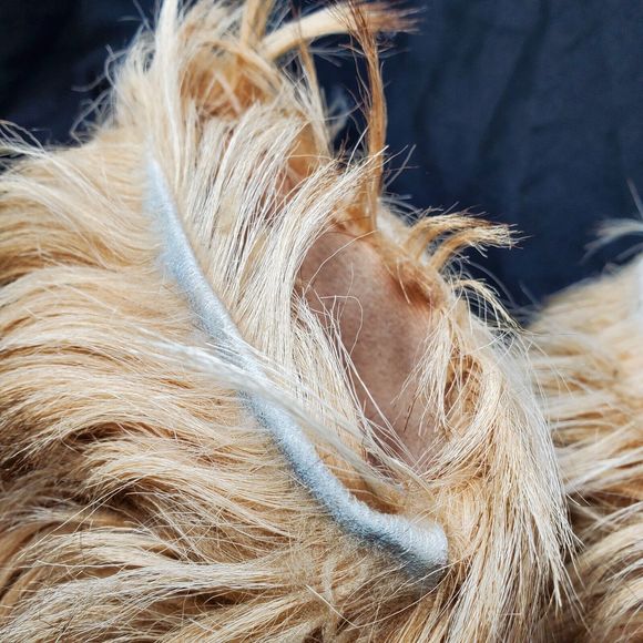 Vintage Genuine Goat Hair Fur Boots Super Shaggy YETI LAMA Cleated Rubber Size 6 - Picture 15 of 16